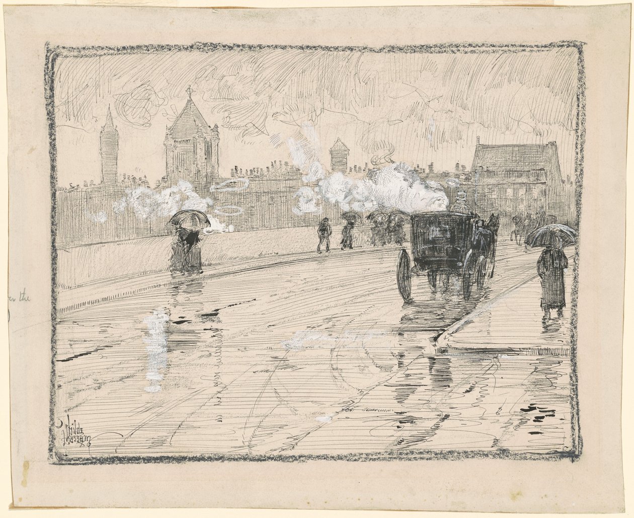 Regentag, Boston von Childe Hassam