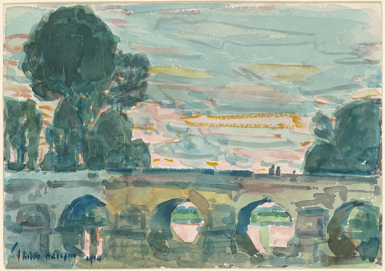 Die Brücke bei Grez [recto] von Childe Hassam