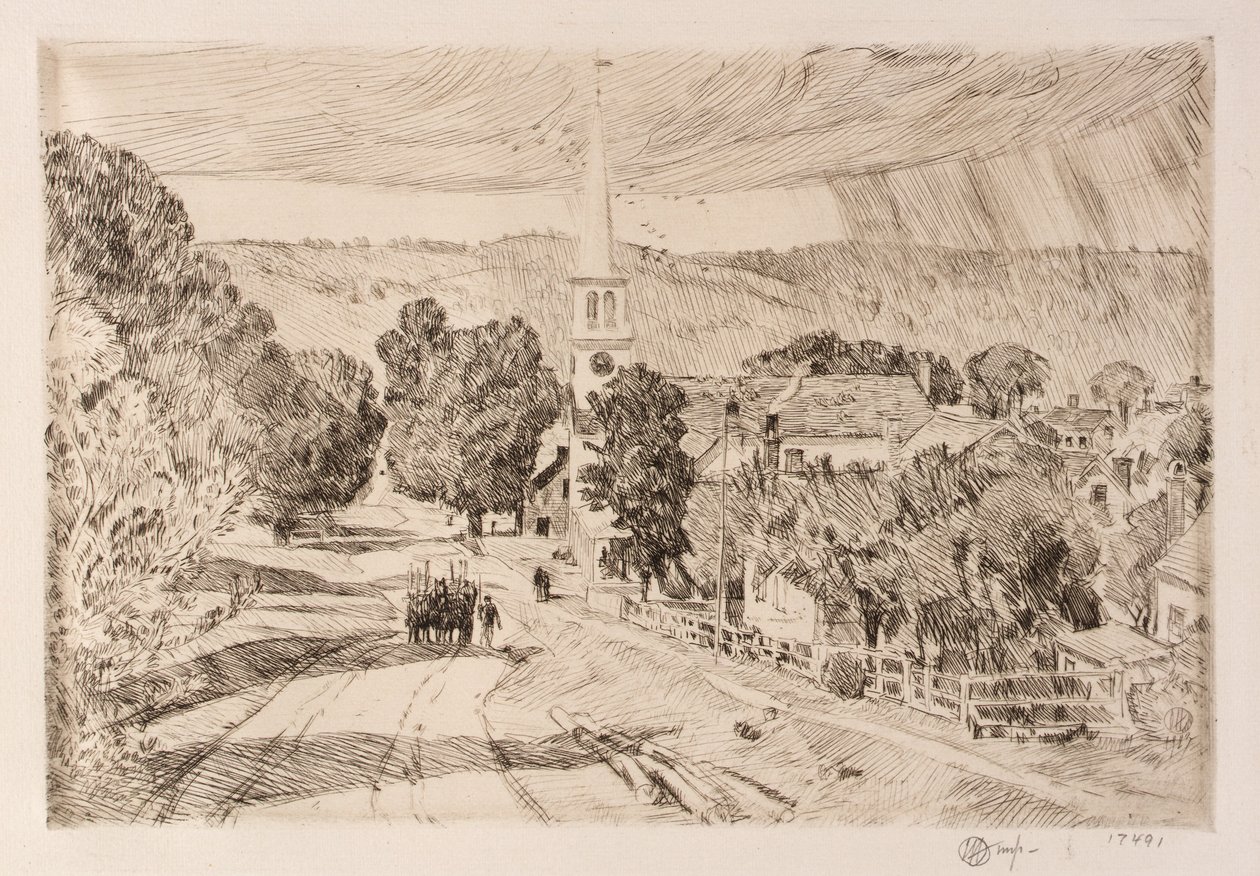 Das Vermont-Dorf (Peacham) von Childe Hassam