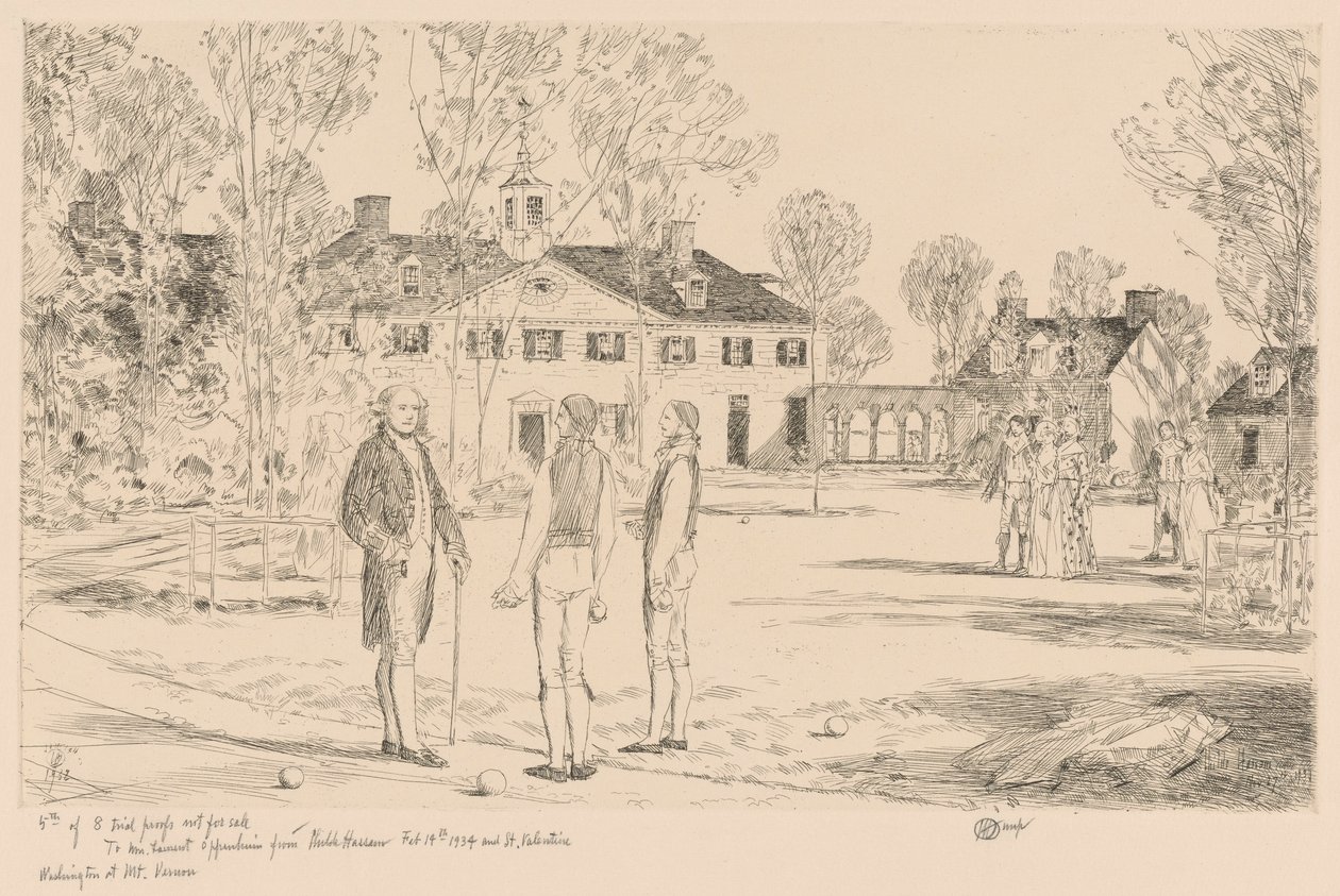 Washington in Mt. Vernon von Childe Hassam