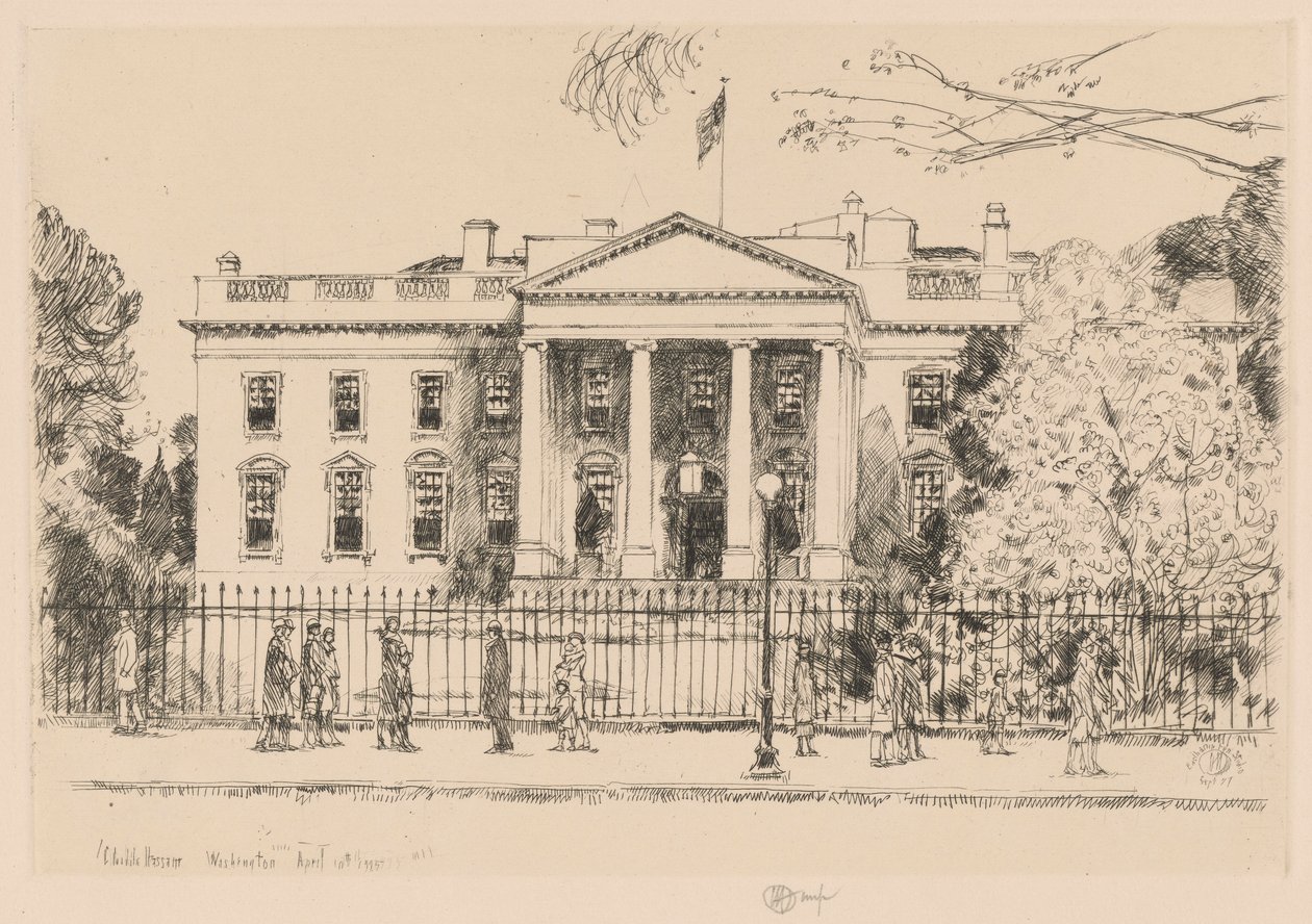 Weißes Haus, Washington, 1925 von Childe Hassam
