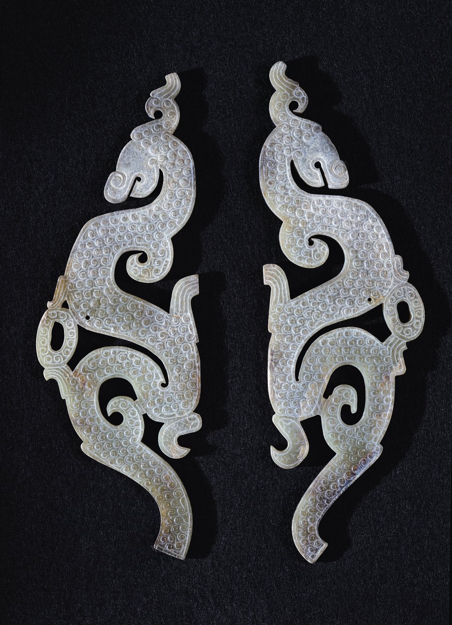 Zwei Drachen, ca. 475-221 v. Chr. von Chinese School