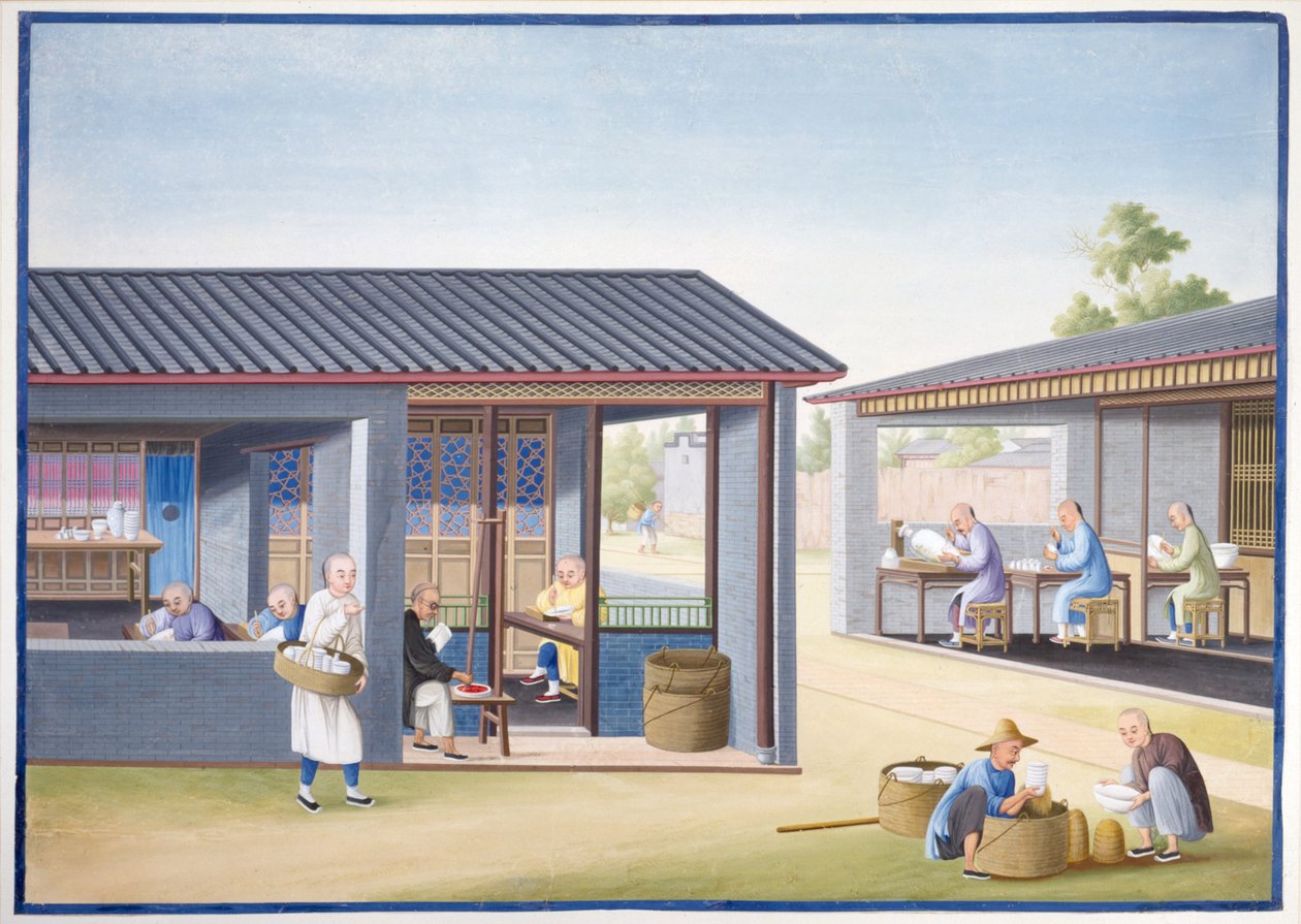 Ein Emaille-Studio, 1810-40 von Chinese School