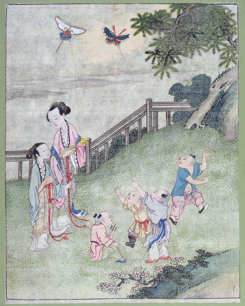 Kinder spielen mit Drachen von Chinese School