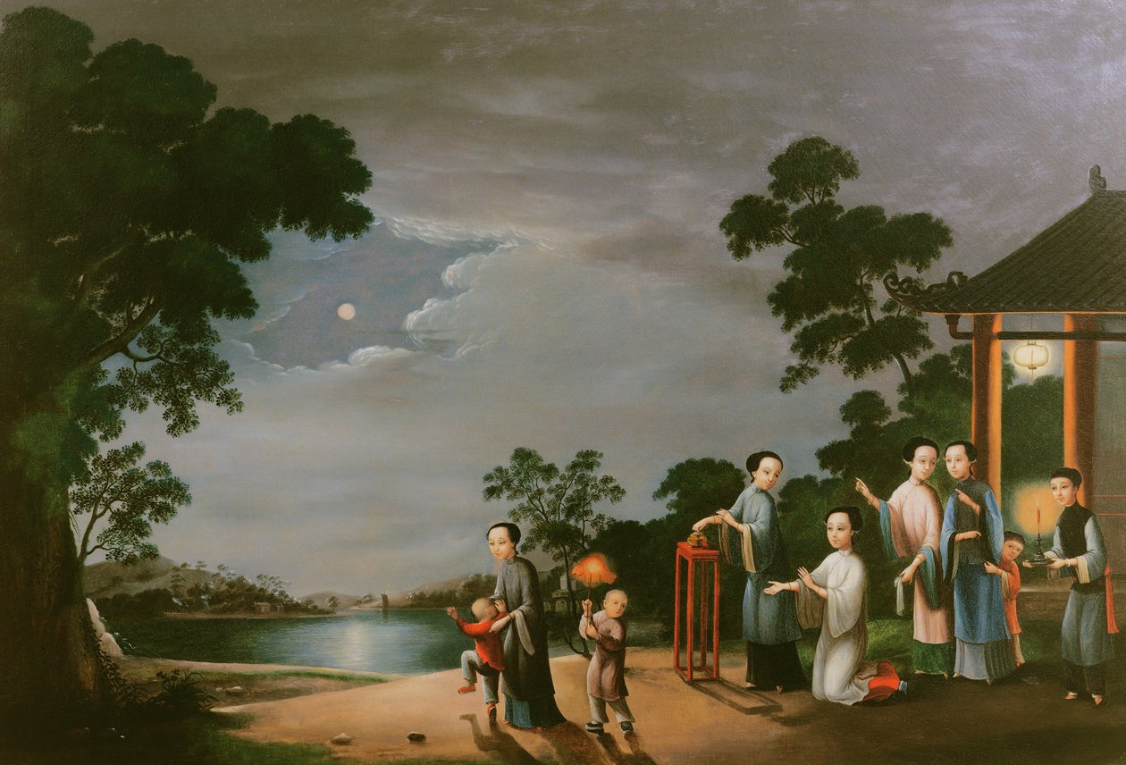 Mittherbst-Mondfest, ca. 1800 von Chinese School