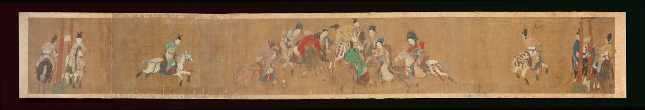 Polo spielen im Frühlingswind von Chinese School