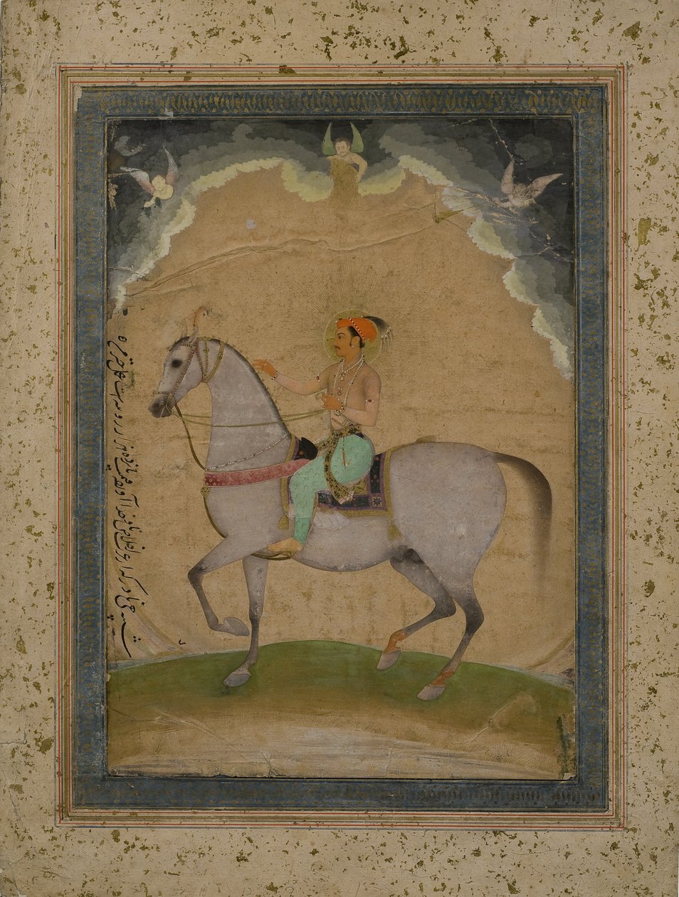 Ein Reiterporträt von Prinz Dara Shikoh als junger Mann, 1640 von Chitarman