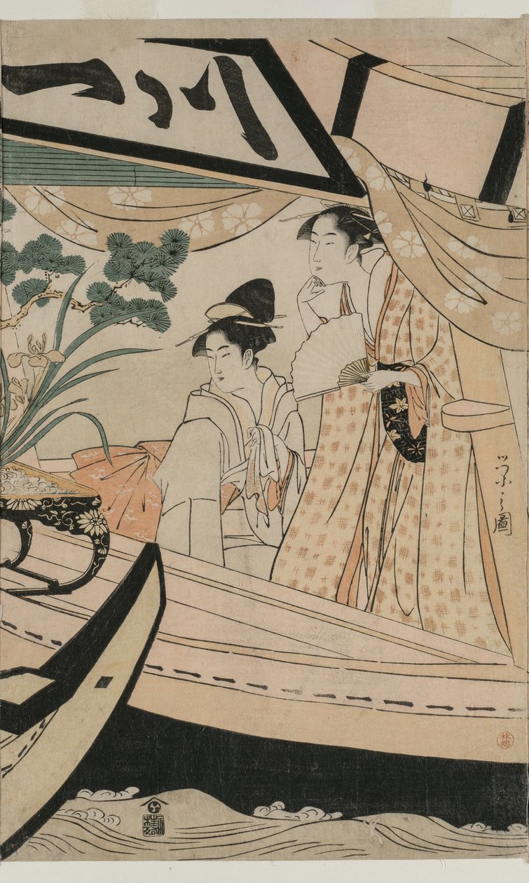 Party auf dem Vergnügungsboot Kawaichimaru von Chobunsai Eishi