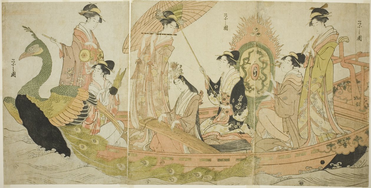 Das Pfauenboot von Chobunsai Eishi