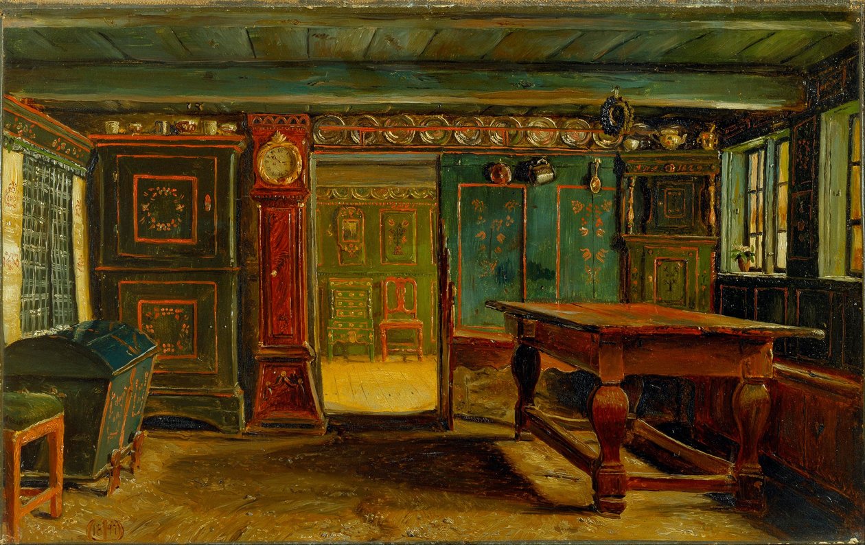 Bauernhauszimmer in der Nähe von Store Heddinge. von Christen Dalsgaard