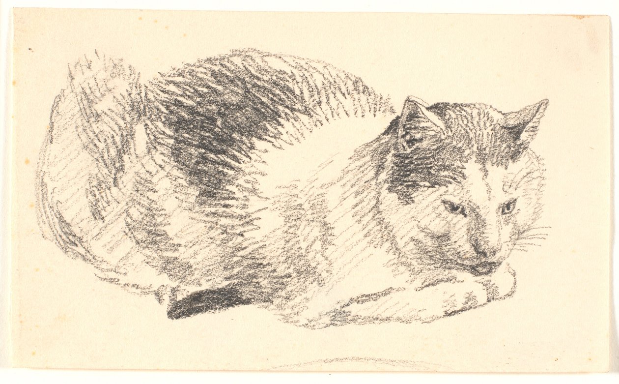 Liegende Katze von Christen Købke