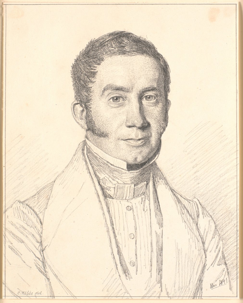 Porträt des Schwagers des Künstlers, Kapitän C.B.Købke von Christen Købke