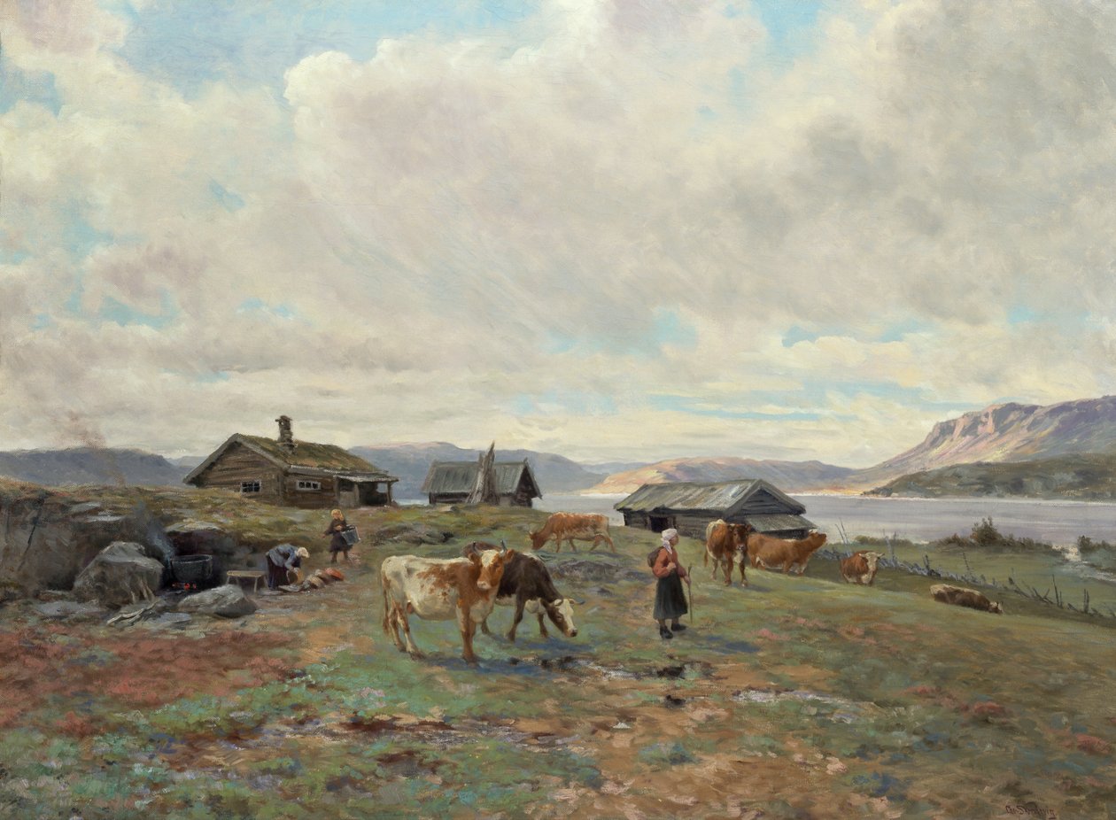 Morgenstimmung in Holmvassbu von Christian Eriksen Skredsvig