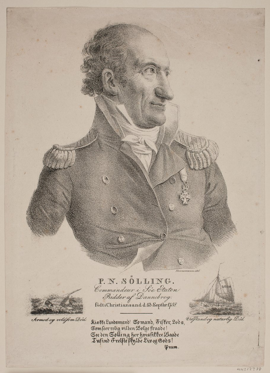 Porträt von Kommandeur Sølling von Christian Hornemann