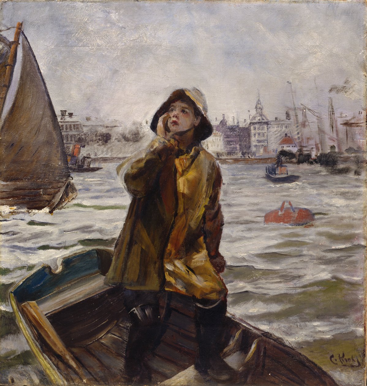 Pilotjunge, Bergens Bucht von Christian Krohg