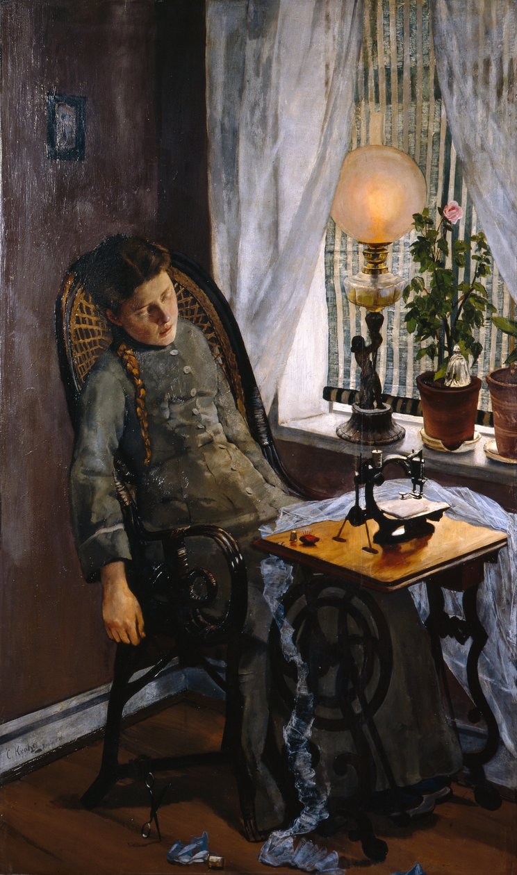 Näherin von Christian Krohg