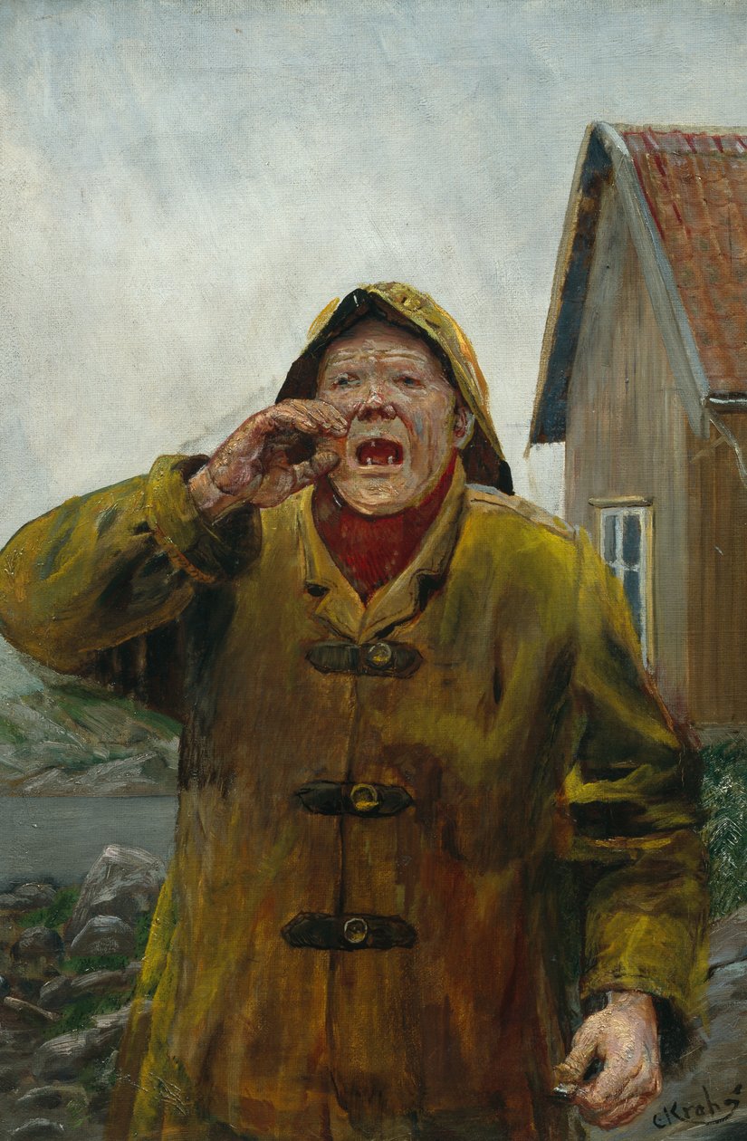 Schreiender Fischer von Christian Krohg