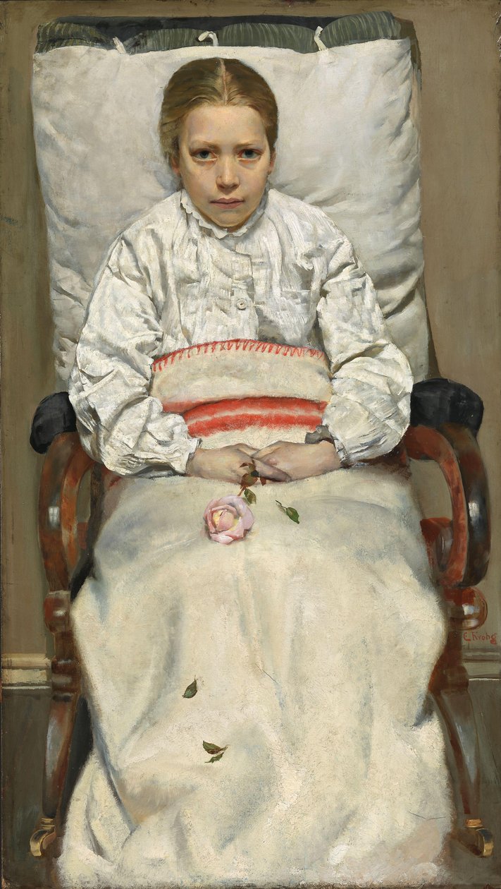 Krankes Mädchen von Christian Krohg
