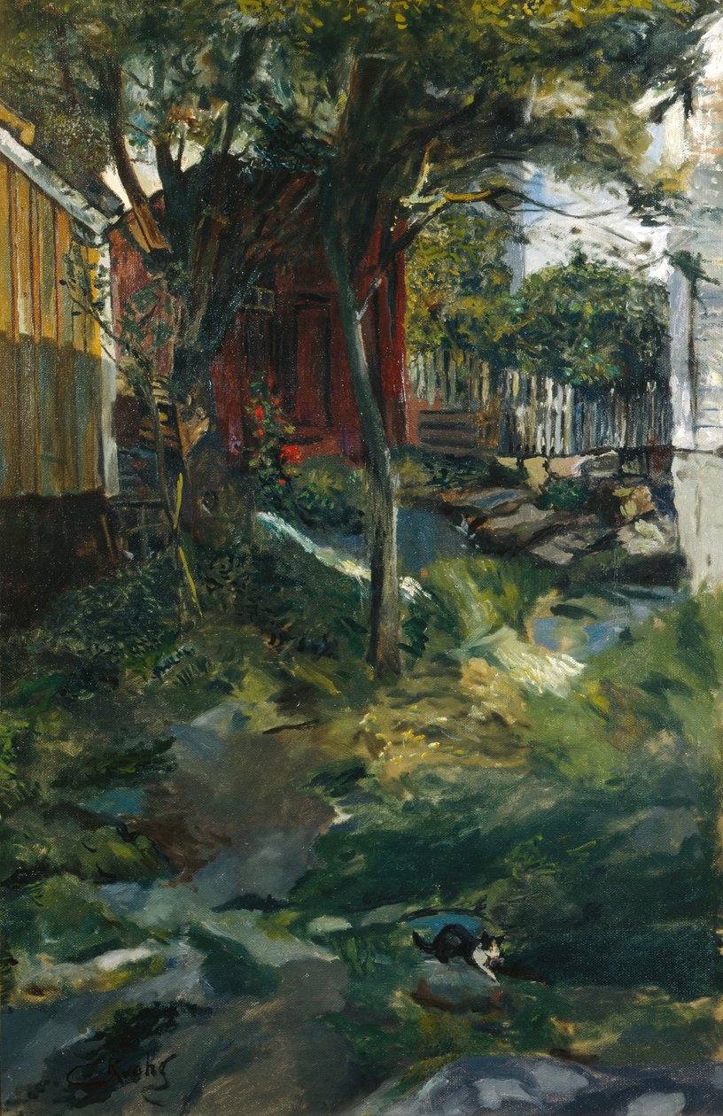 Straße in Brekkestø von Christian Krohg