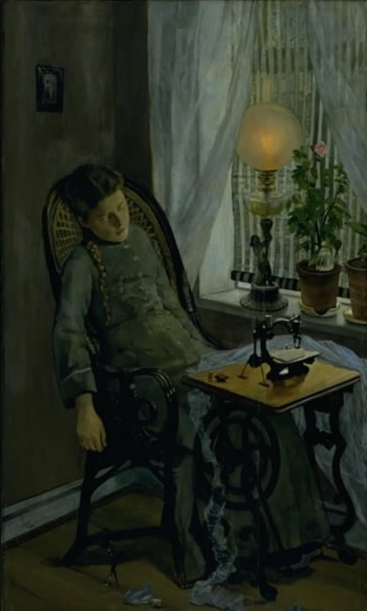 Die Näherin von Christian Krohg