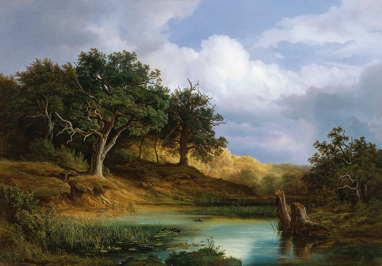 Eichen am Wasser von Christian Morgenstern