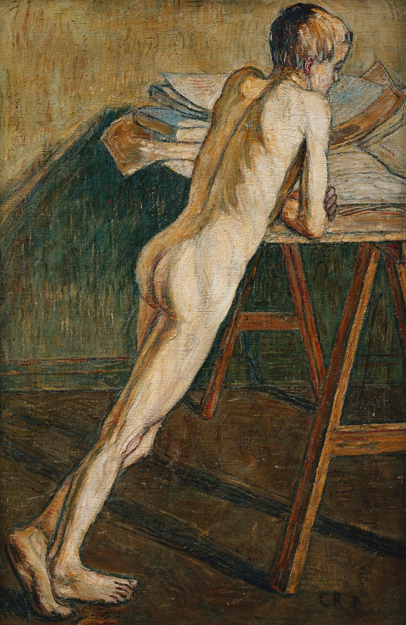Knabe nackt stehend von Christian Rohlfs