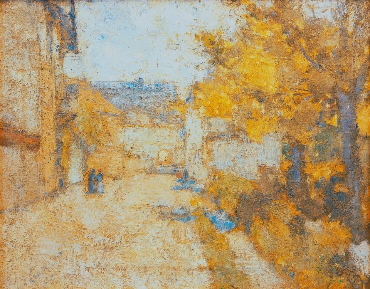 Straße in Weimar (Gasse in Ehringsdorf) von Christian Rohlfs
