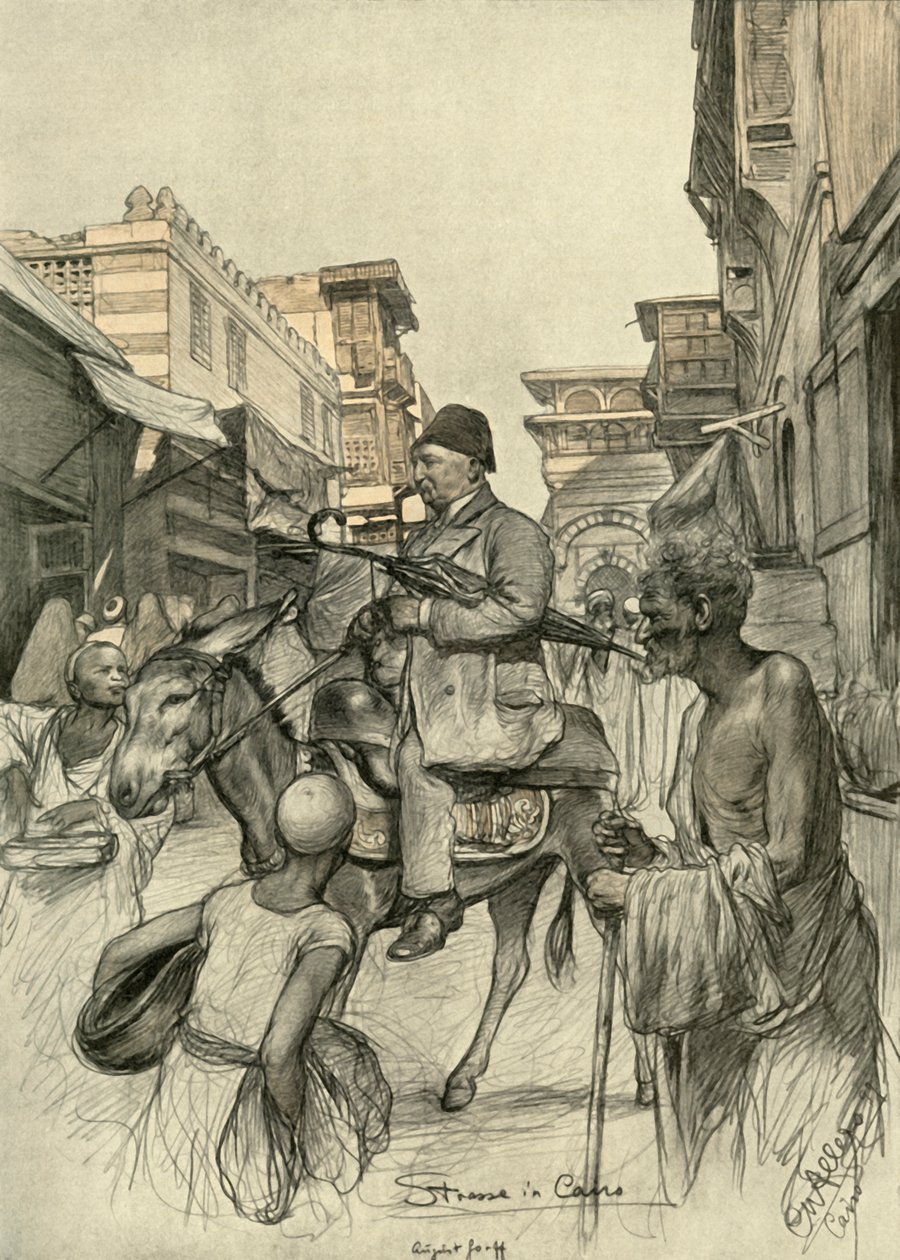 Straße in Kairo von Christian Wilhelm Allers