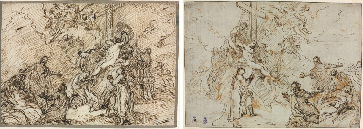 Die Kreuzabnahme (recto) und (verso) von Christian Wink
