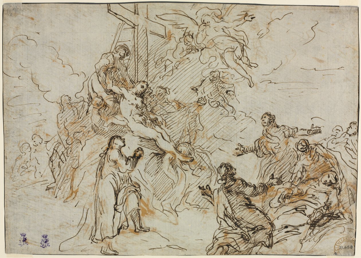 Die Kreuzabnahme (verso) von Christian Wink