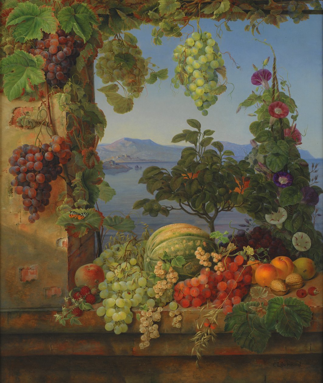 Früchte in einer italienischen Landschaft von Christine Løvmand