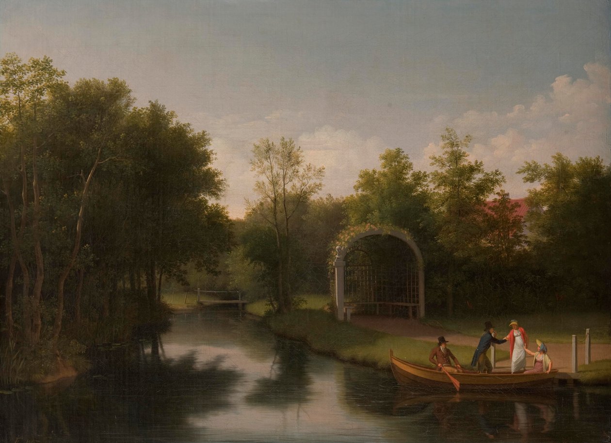 Laube im Park des Sanderumgård Herrenhauses von Christoffer Wilhelm Eckersberg