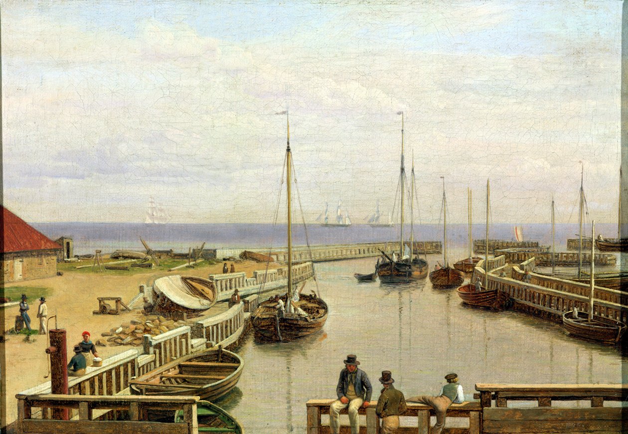 Der Hafen von Dragor, 1826 von Christoffer Wilhelm Eckersberg