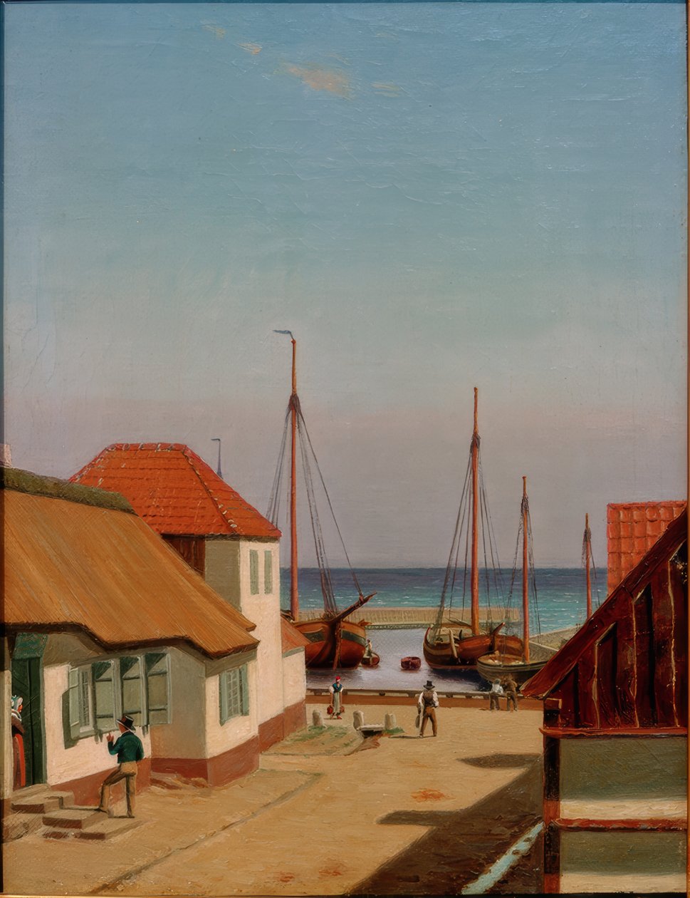 Der Hafen von Dragoer von Christoffer Wilhelm Eckersberg