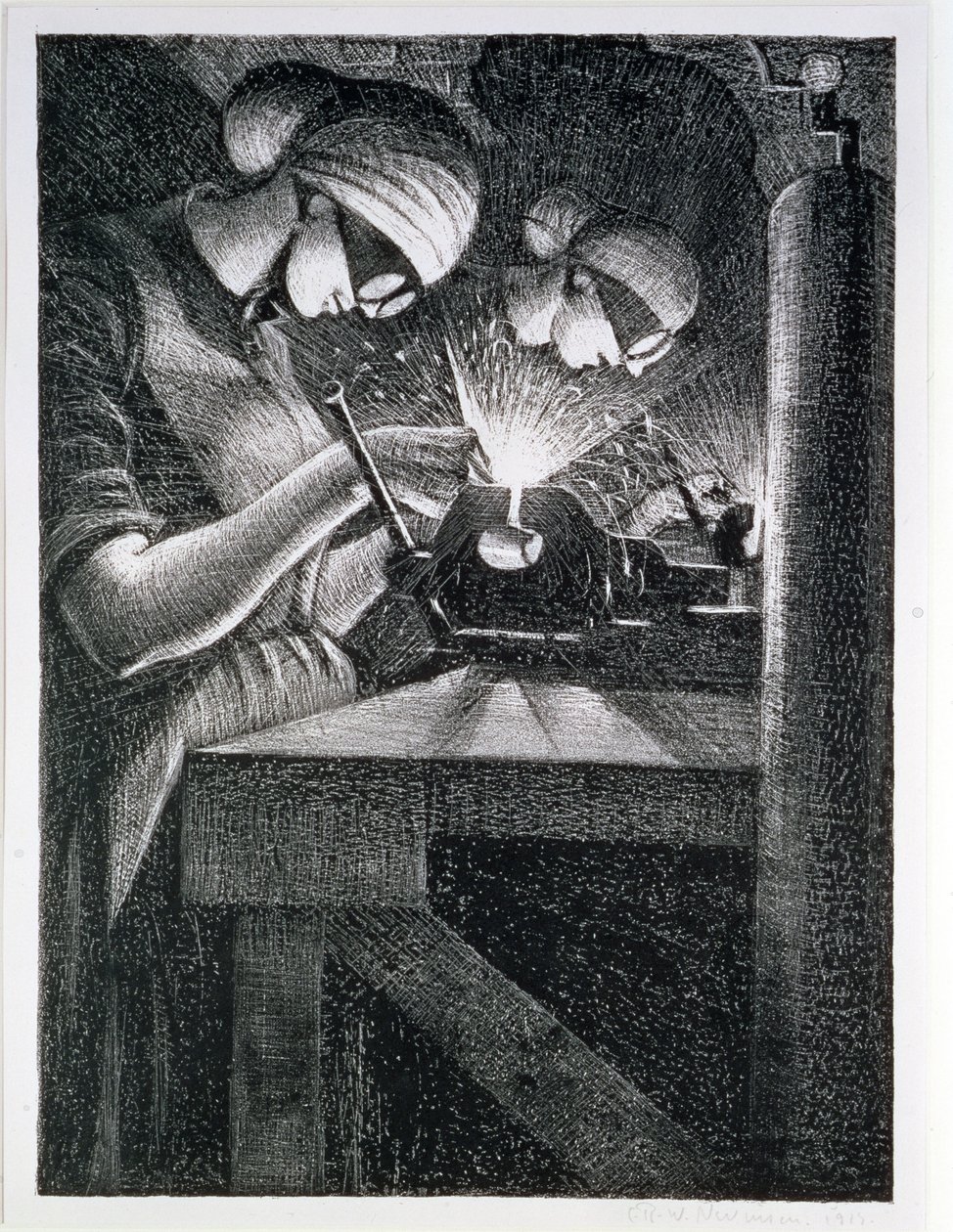 Acetylen-Schweißer, 1917 von Christopher Richard Wynne Nevinson