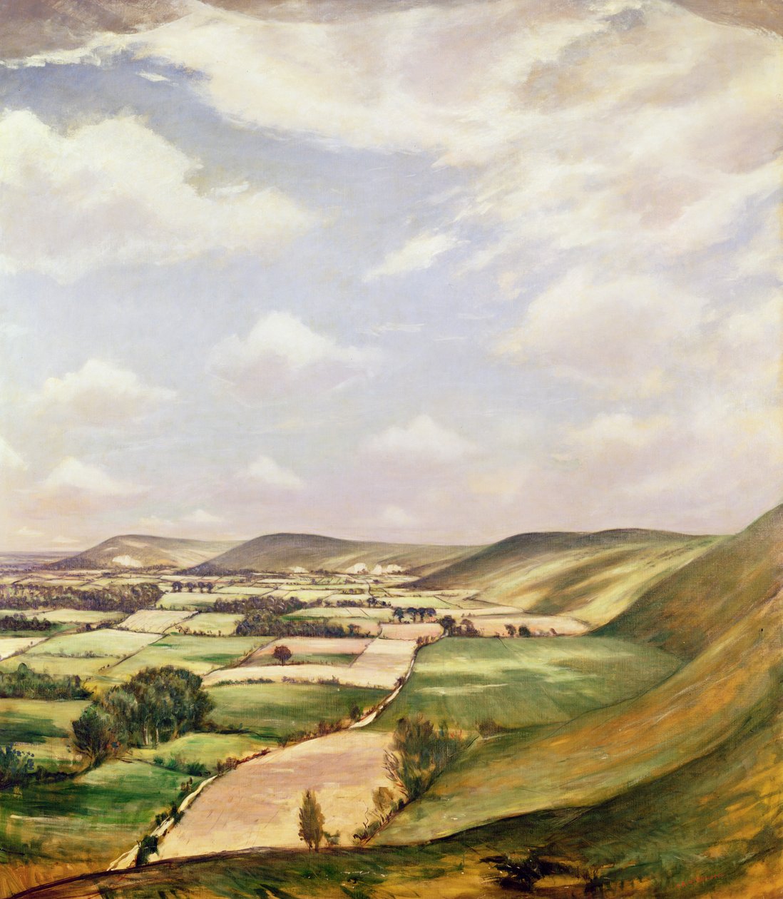 Landschaft in Sussex von Christopher Richard Wynne Nevinson