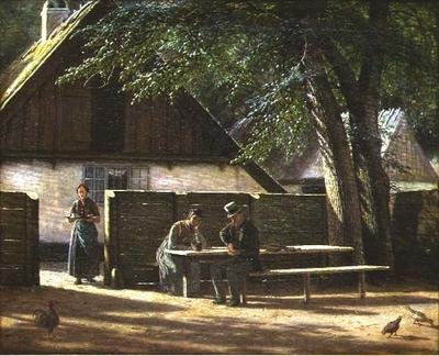 Vor einem Gasthaus von Christopher Monies