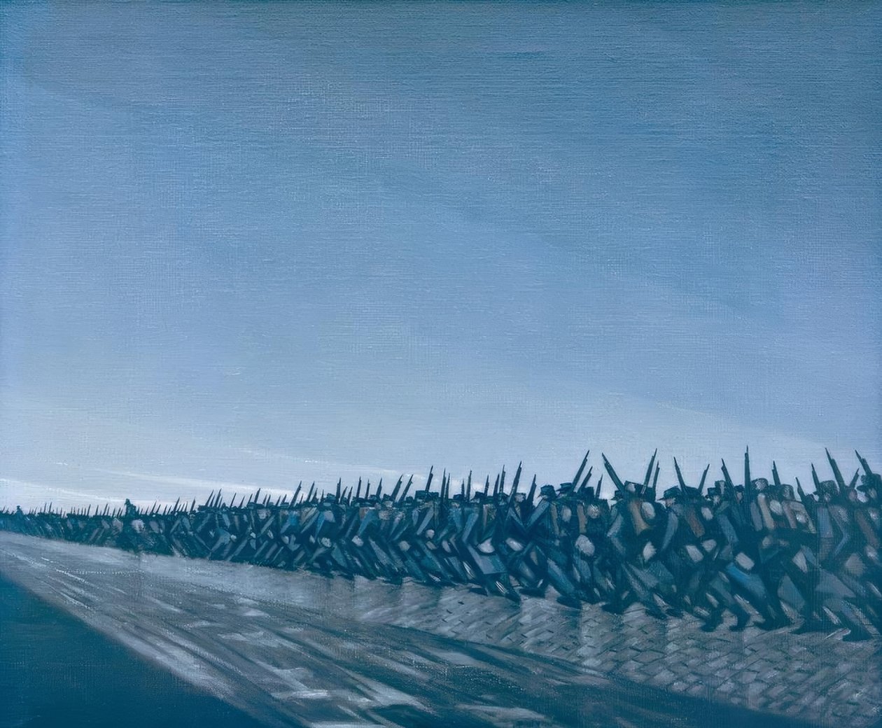 Kolonne auf dem Marsch von Christopher Richard Wynne Nevinson