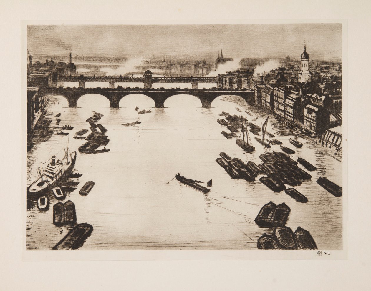 Londoner Brücken, veröffentlicht 1924 von Christopher Richard Wynne Nevinson