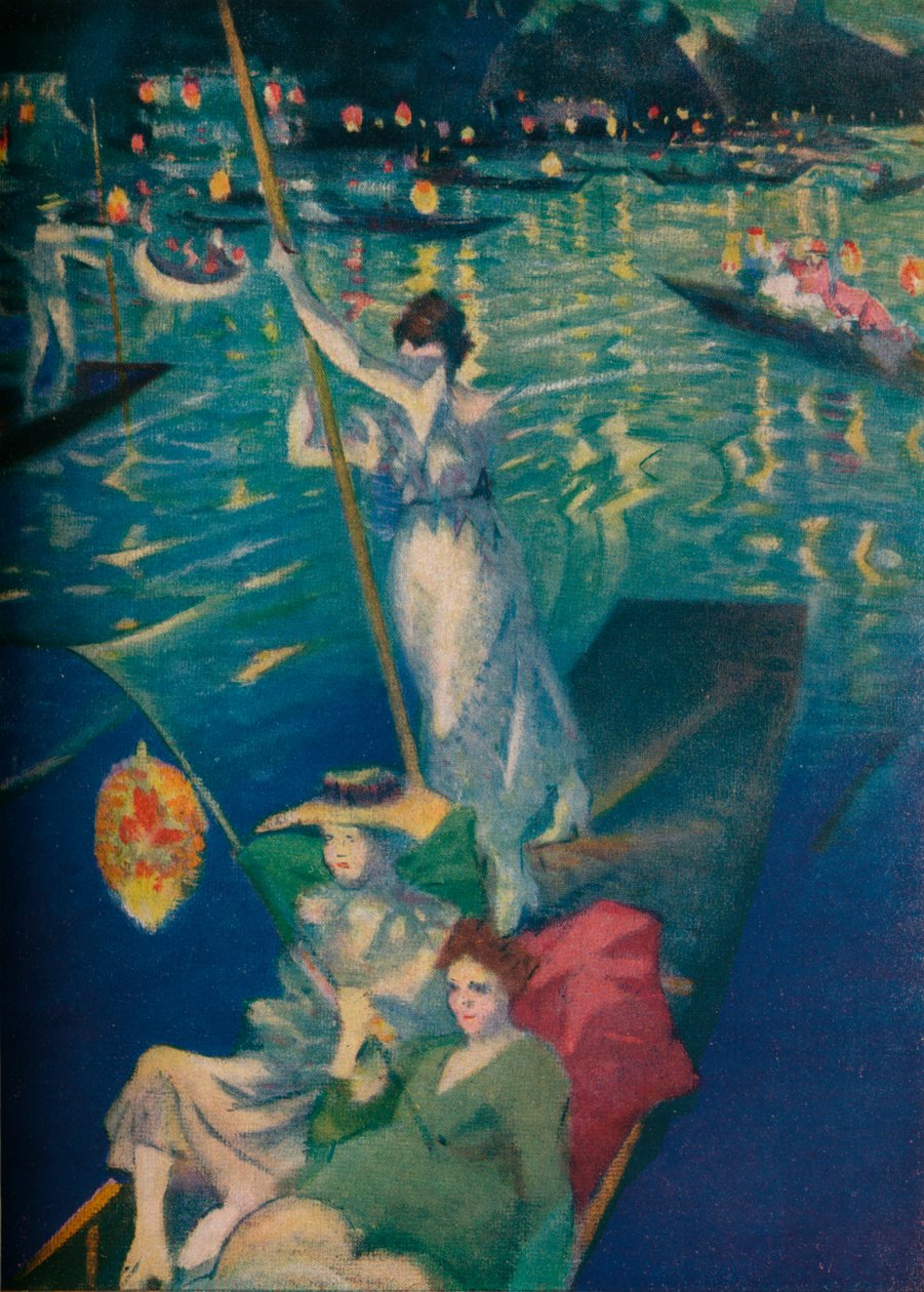 Eine Regatta auf der Themse (ca. 1919) von Christopher Richard Wynne Nevinson