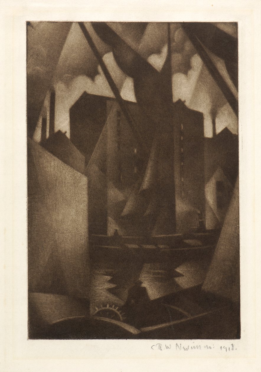 Docks, 1918 von Christopher Richard Wynne Nevinson