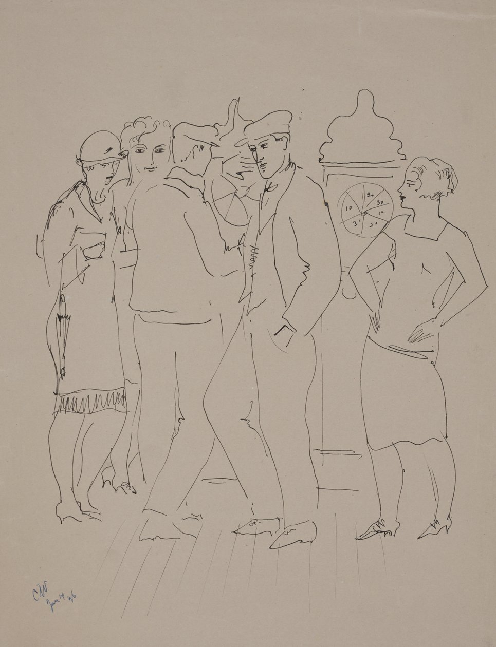 Bar in Marseille, 14. Juni von Christopher Wood