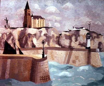 Kirche auf der Klippe, Dieppe, 1929 von Christopher Wood