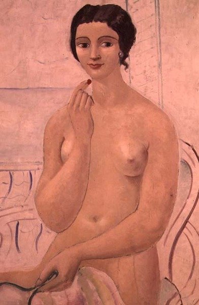 Mädchen mit Lippenstift, um 1925 von Christopher Wood