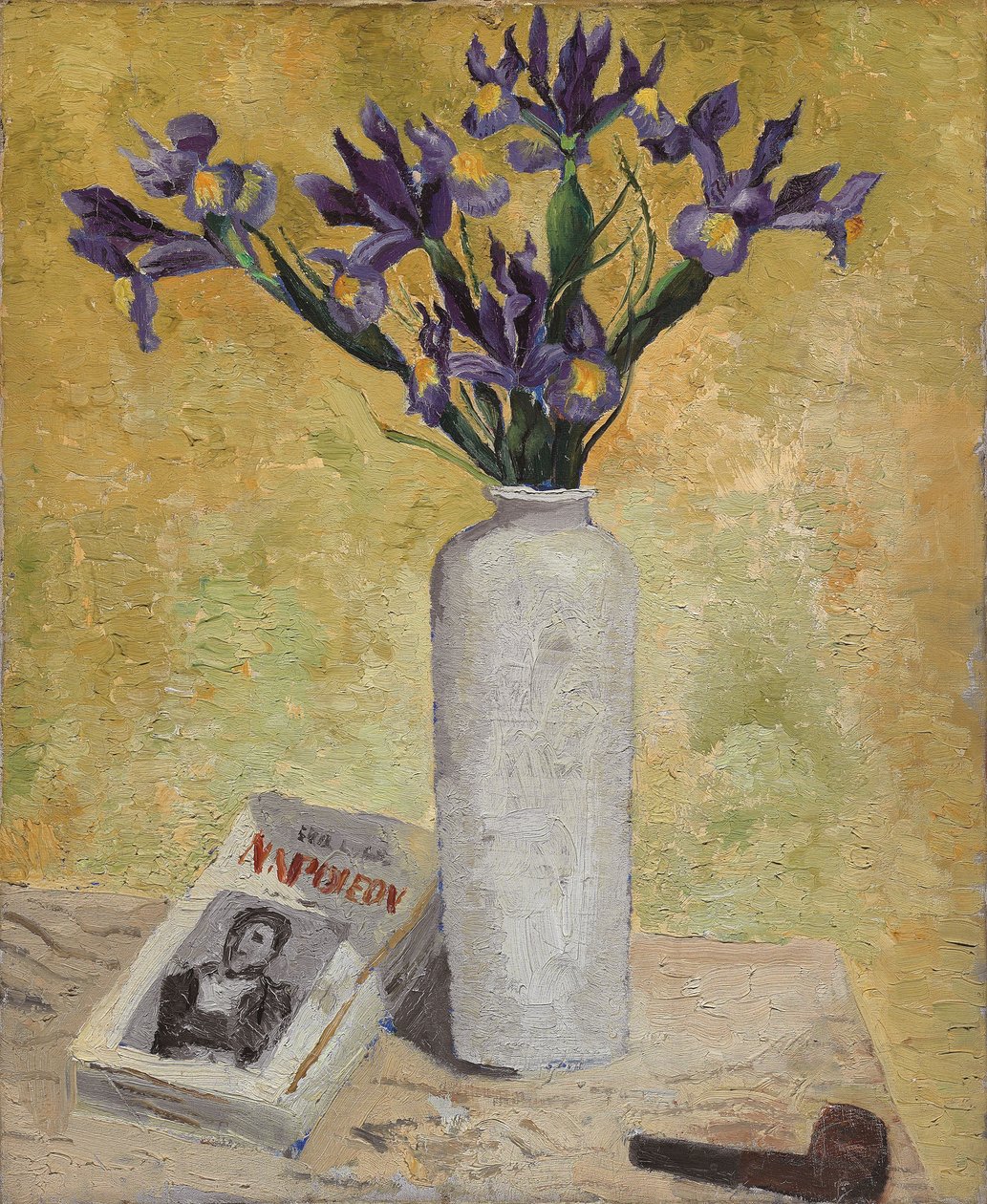 Iris in einer hohen Vase von Christopher Wood