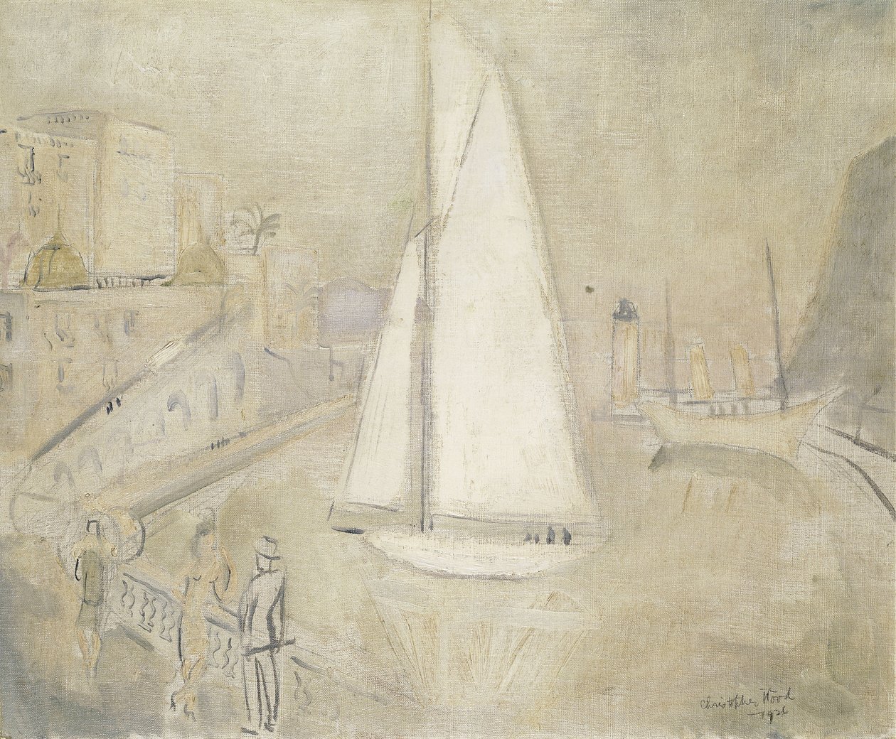 Die weiße Yacht in Monte Carlo von Christopher Wood
