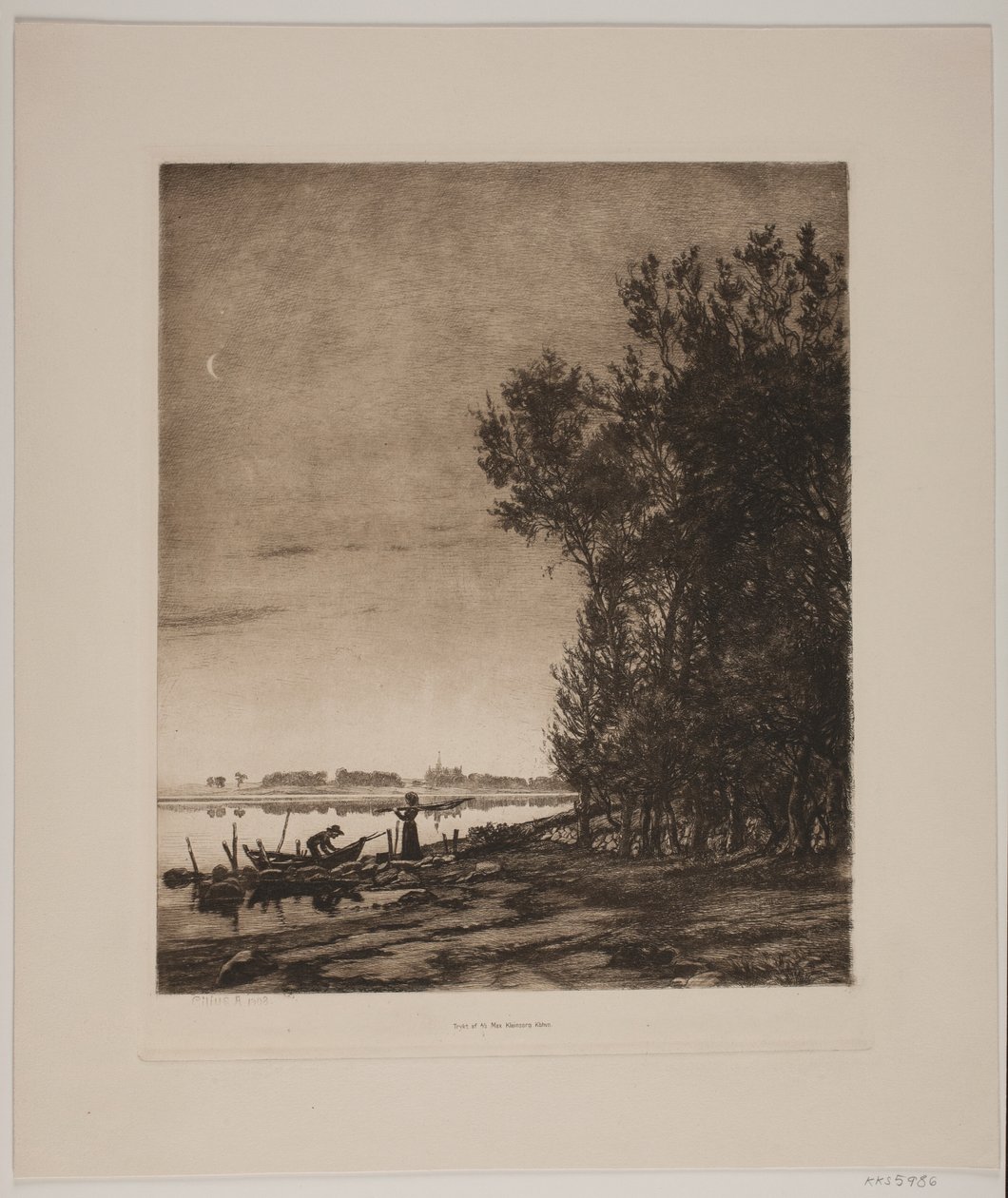 Bäume an einem See von Cilius Johannes Konrad Andersen