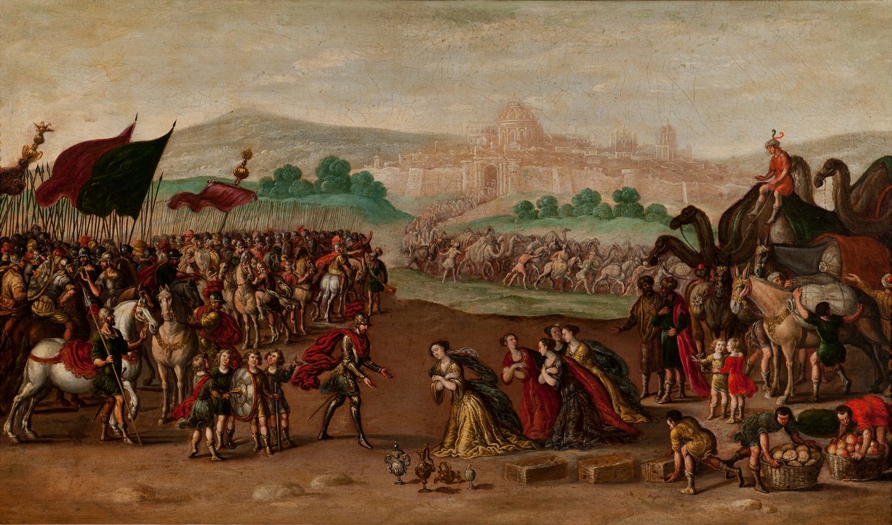 Abigail überreicht David Geschenke von Juan de la Corte