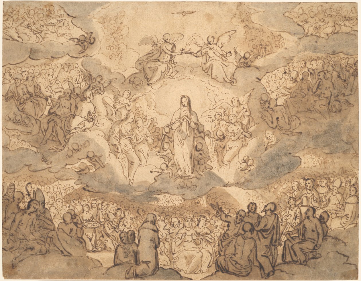 Die Jungfrau, Königin des Himmels von Circle of Francesco Vanni
