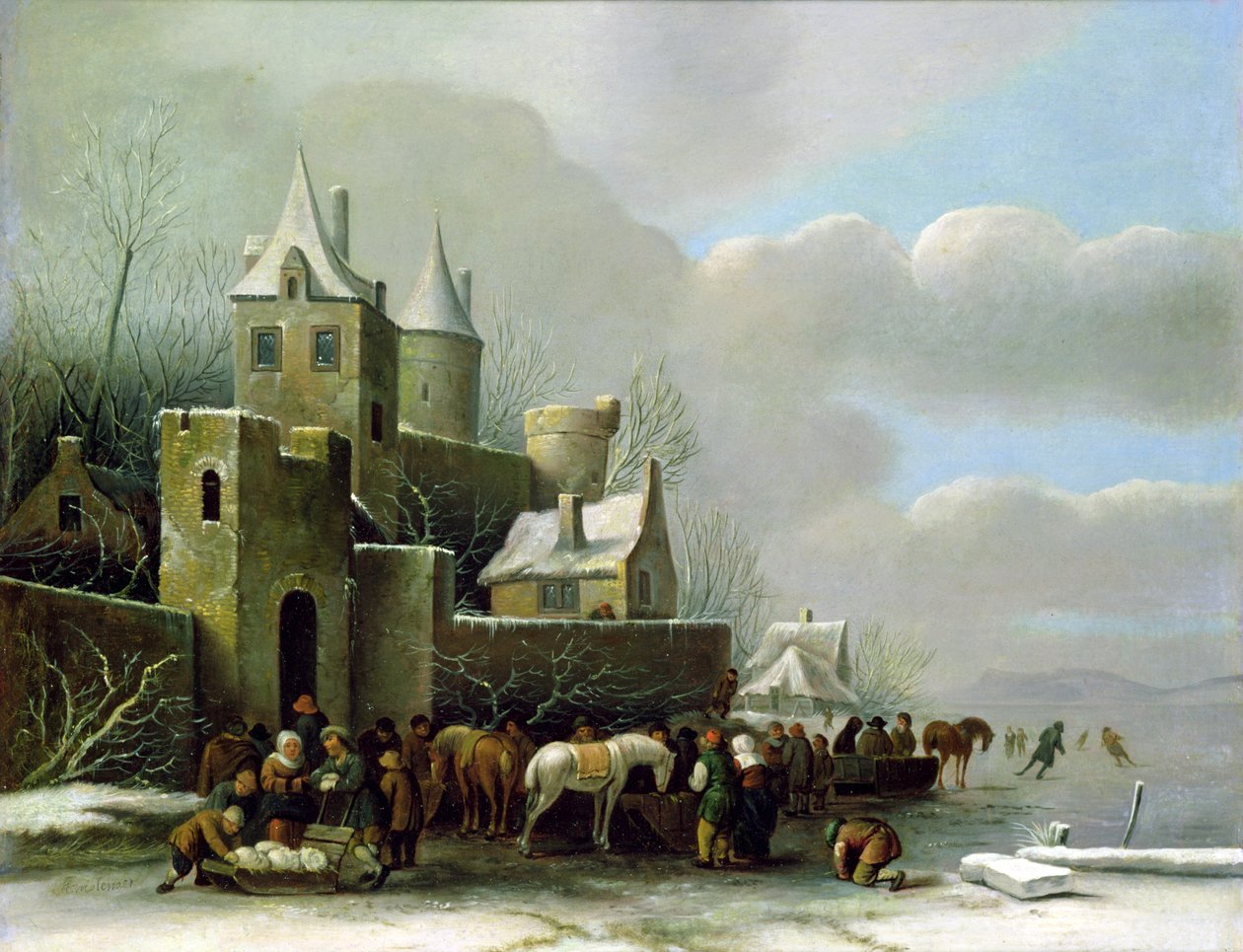 Winterszene von Claes Molenaer
